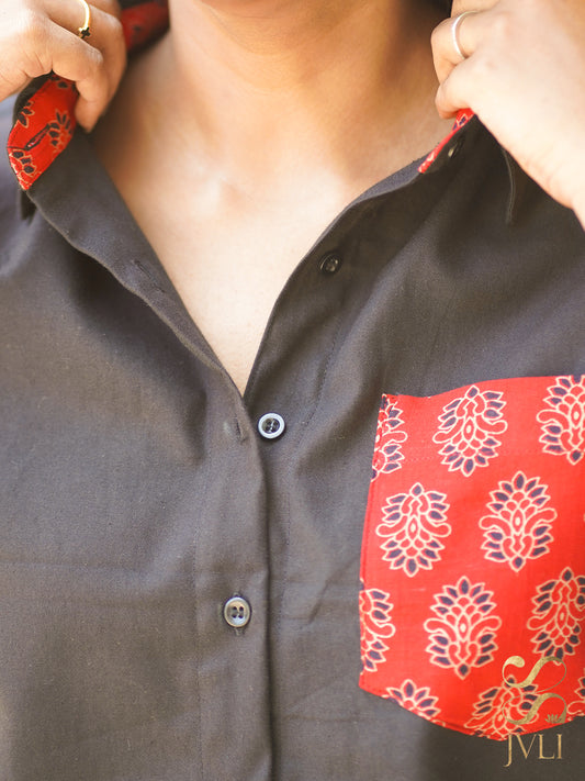 Black Red Shirt